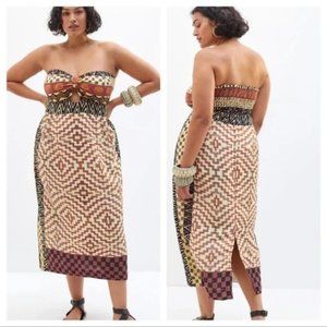 Anthropologie+ Verb Cut Out Geometric MIDI Dress. Stralpless. Size 20W NWT